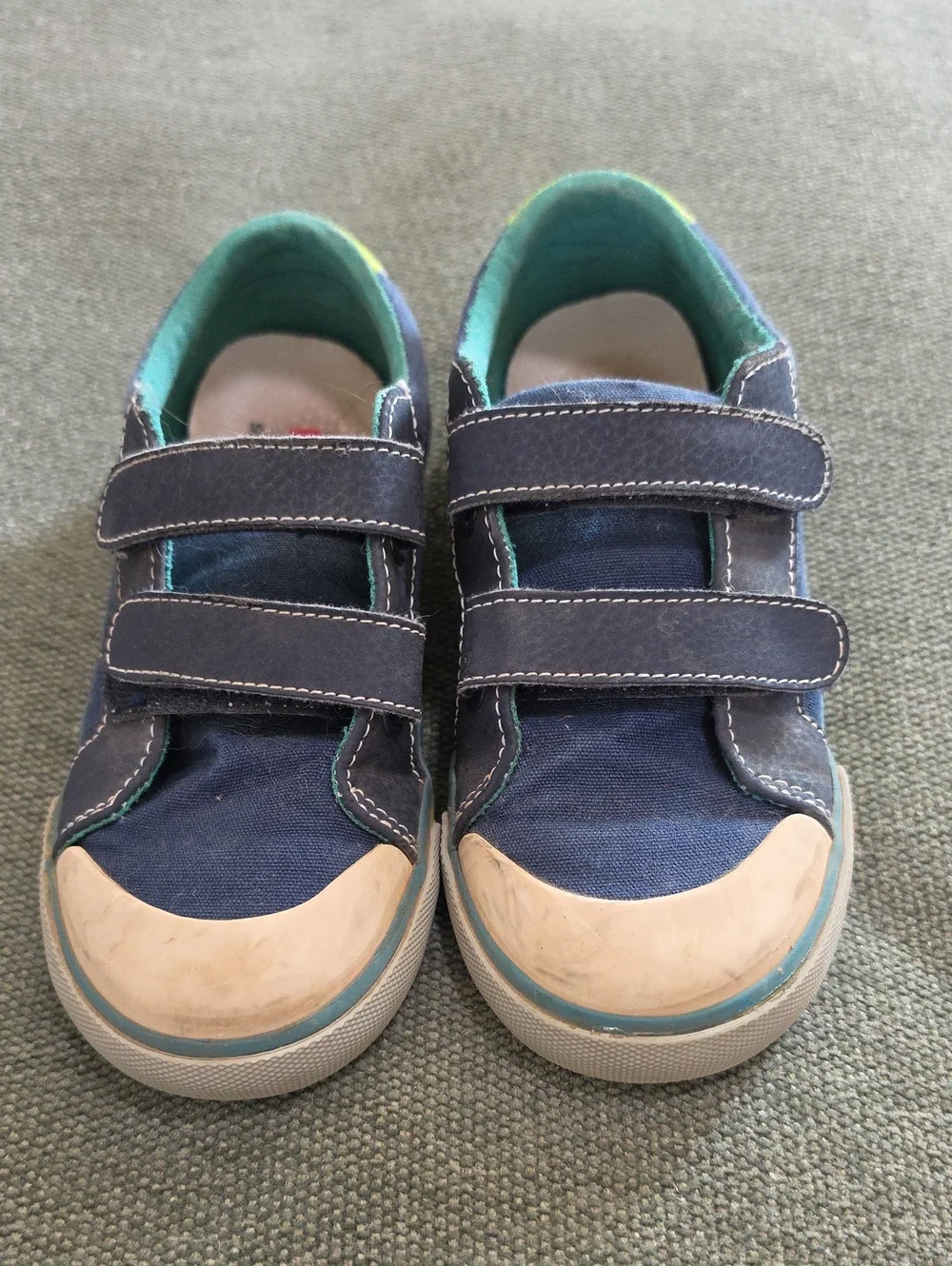 Kids Navy Blue Velcro Sneakers